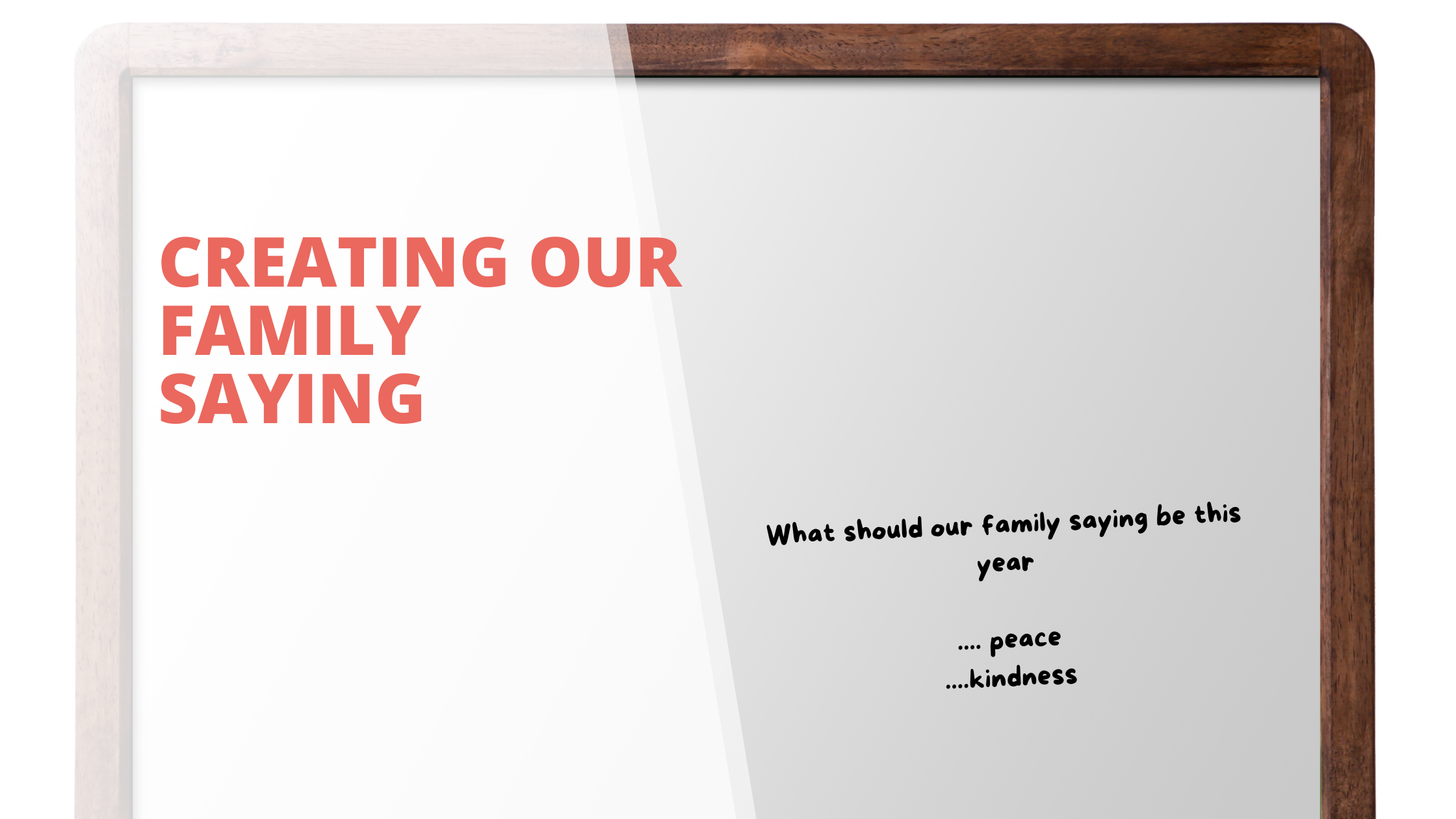 How to create your family saying for the year